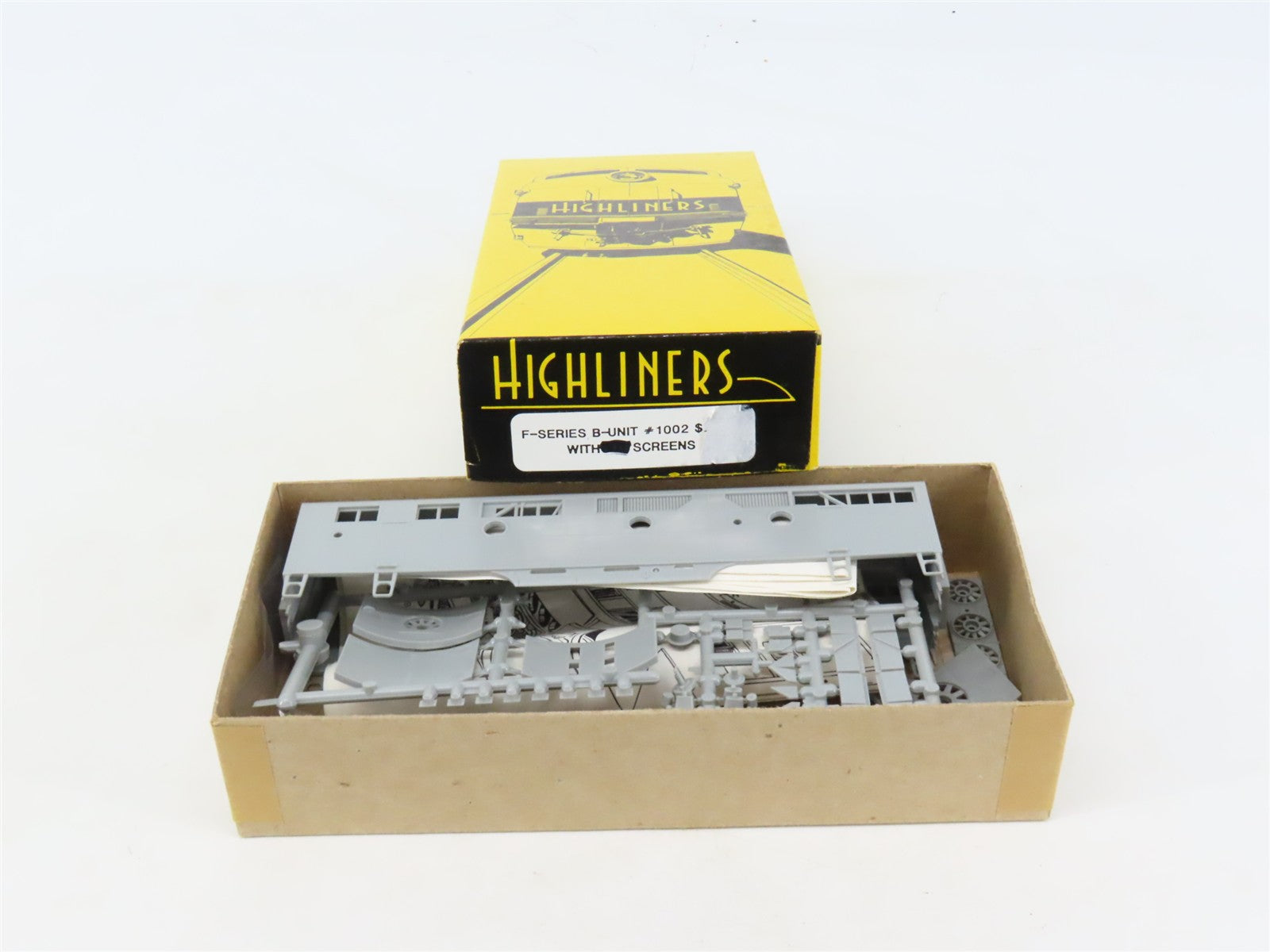 HO Scale Highliners Kit #1002 Undecorated F-Series B-Unit Diesel - SHELL ONLY