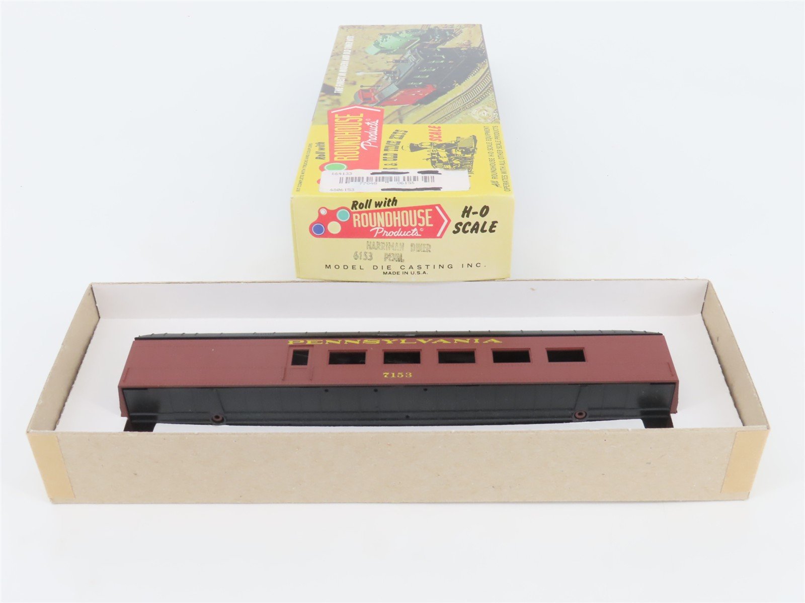 HO Scale Roundhouse Kit 6153 PRR Pennsylvania Harriman Diner Passenger Car #7153