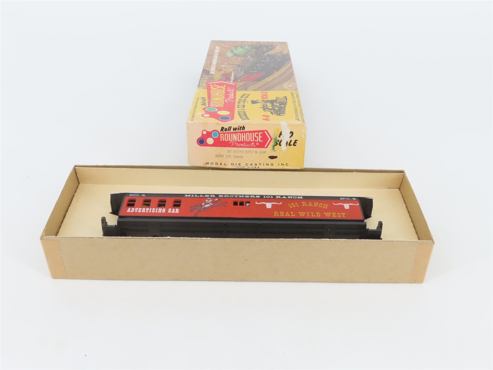 HO Roundhouse Kit 5040 Miller Bros 101 Ranch Advertising Combine Passenger #4