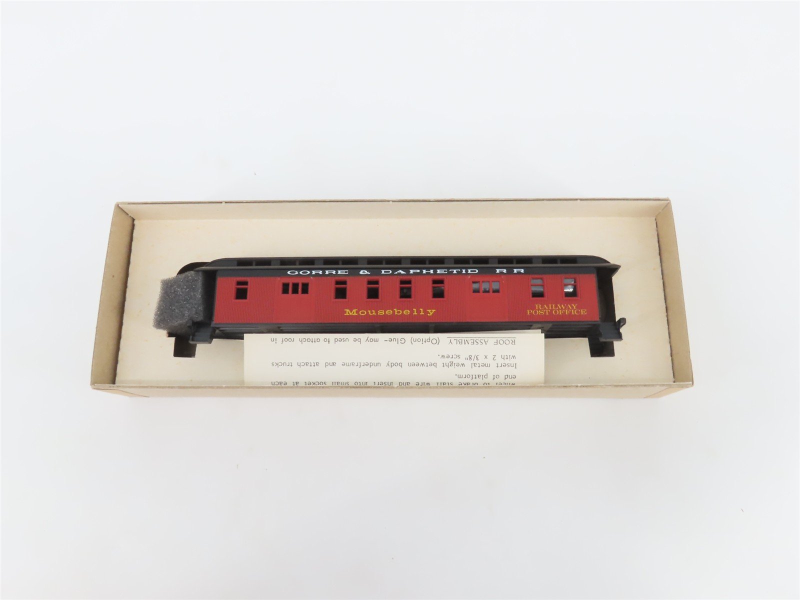HO Roundhouse Kit 5196 Gore & Daphetid RR RPO/Baggage Passenger Car 