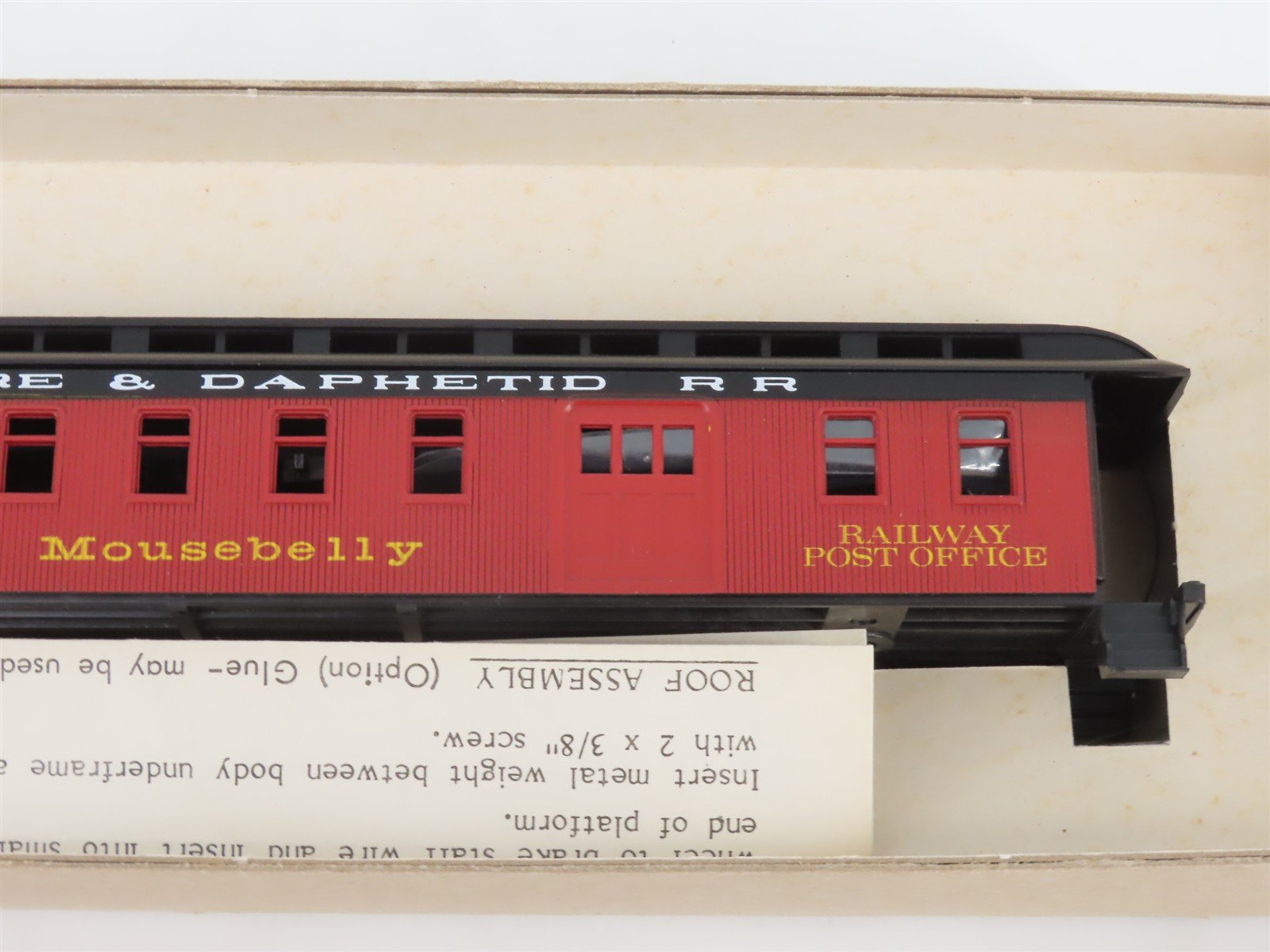 HO Roundhouse Kit 5196 Gore & Daphetid RR RPO/Baggage Passenger Car 