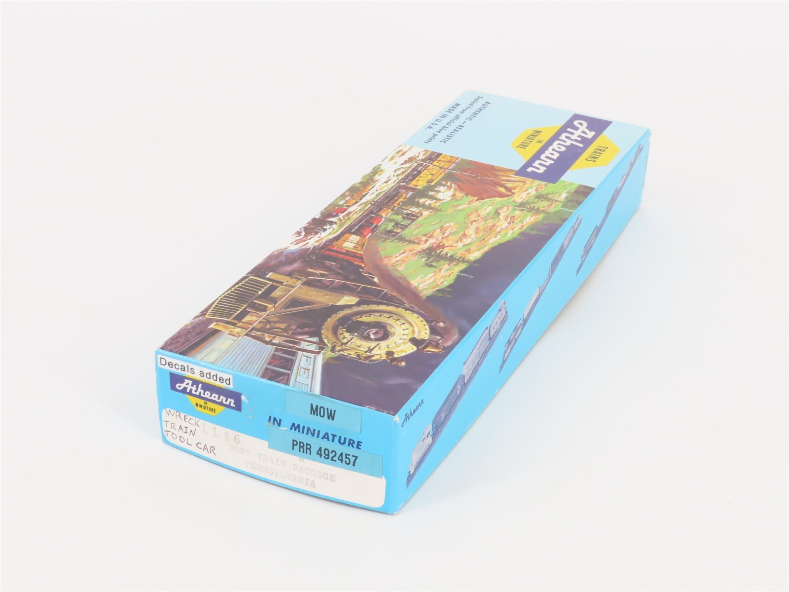 HO Athearn Kit 1146 PRR MofW Work Train Yellow Baggage/Tool Passenger #492457