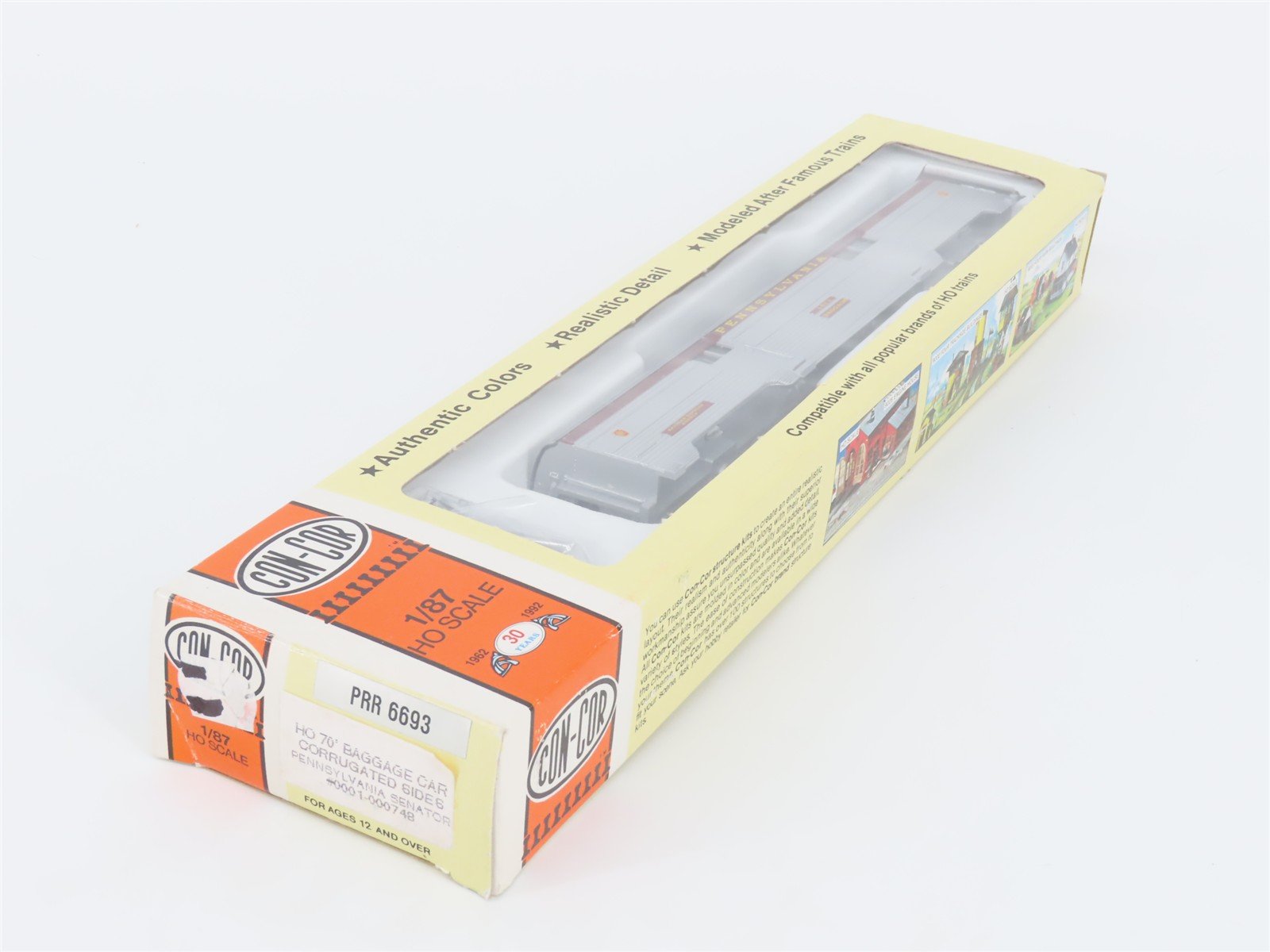 HO Scale Con-Cor Kit 0001-000748 PRR Pennsylvania 70' Baggage Passenger #6693