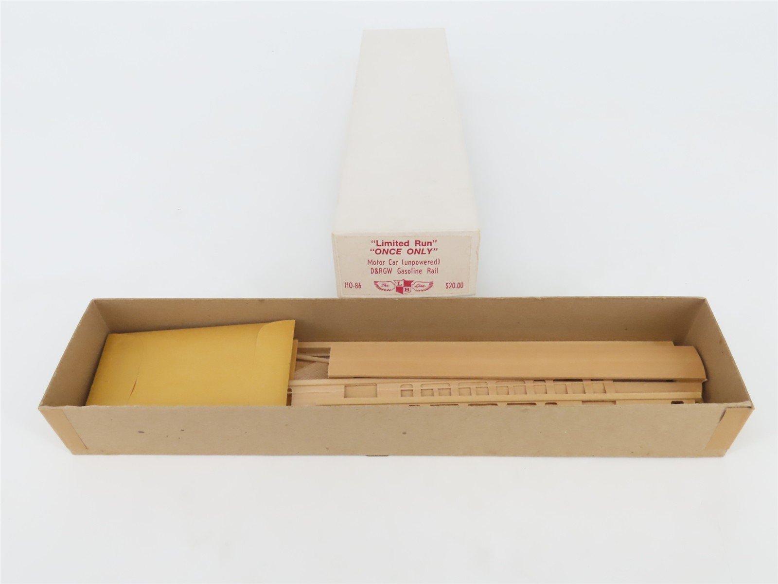 HO La Belle Craftsman Kit #HO-86 Undecorated Combine Gas Rail Car - Unpowered