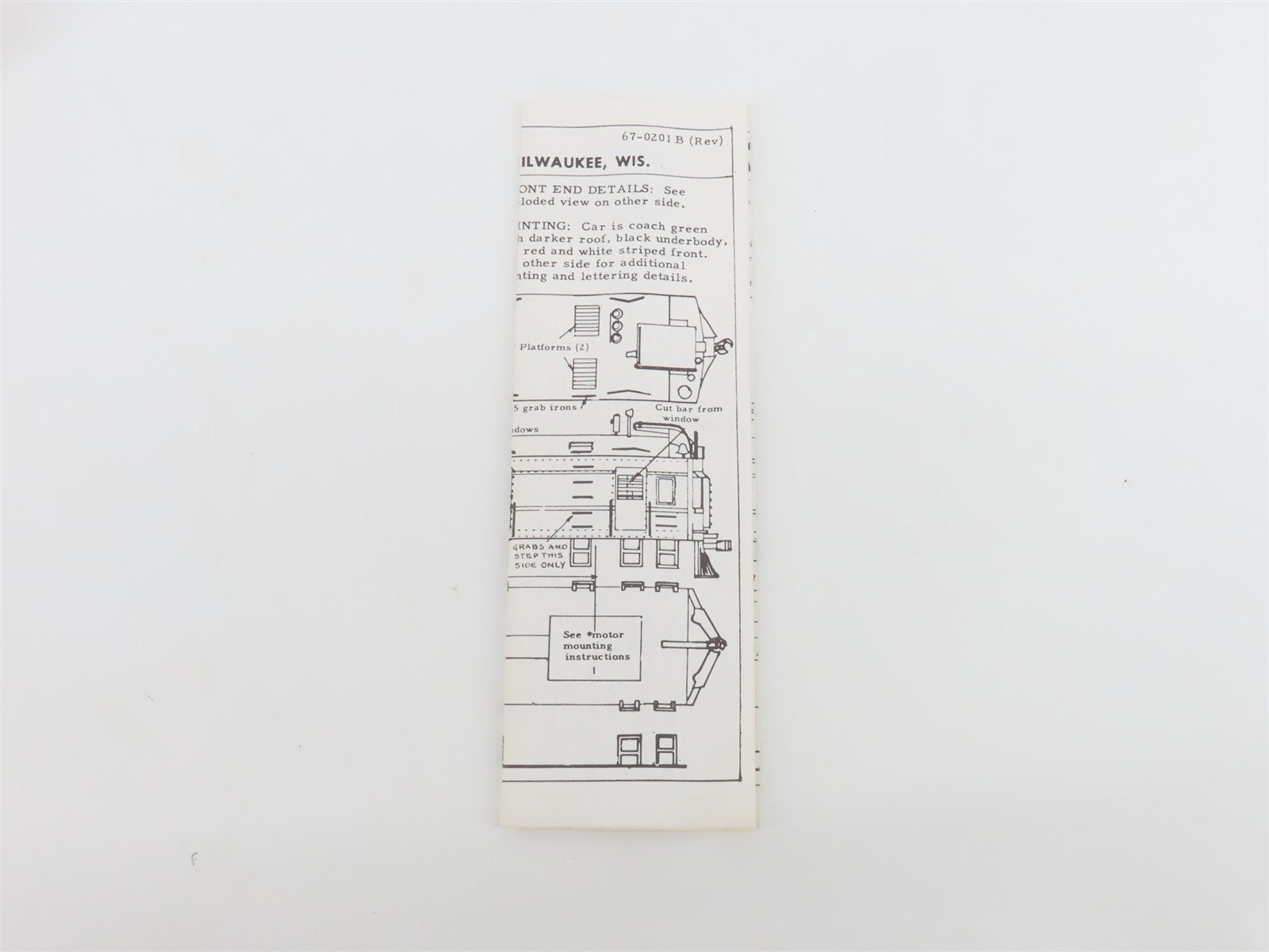 HO Scale Walthers Kit 6451 Undecorated EMC Gas Electric Doodlebug - Unpowered