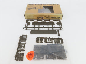 HO Cannonball Car Shops Kit 197-9702 Unlettered WWII Green Troop Sleeper Car