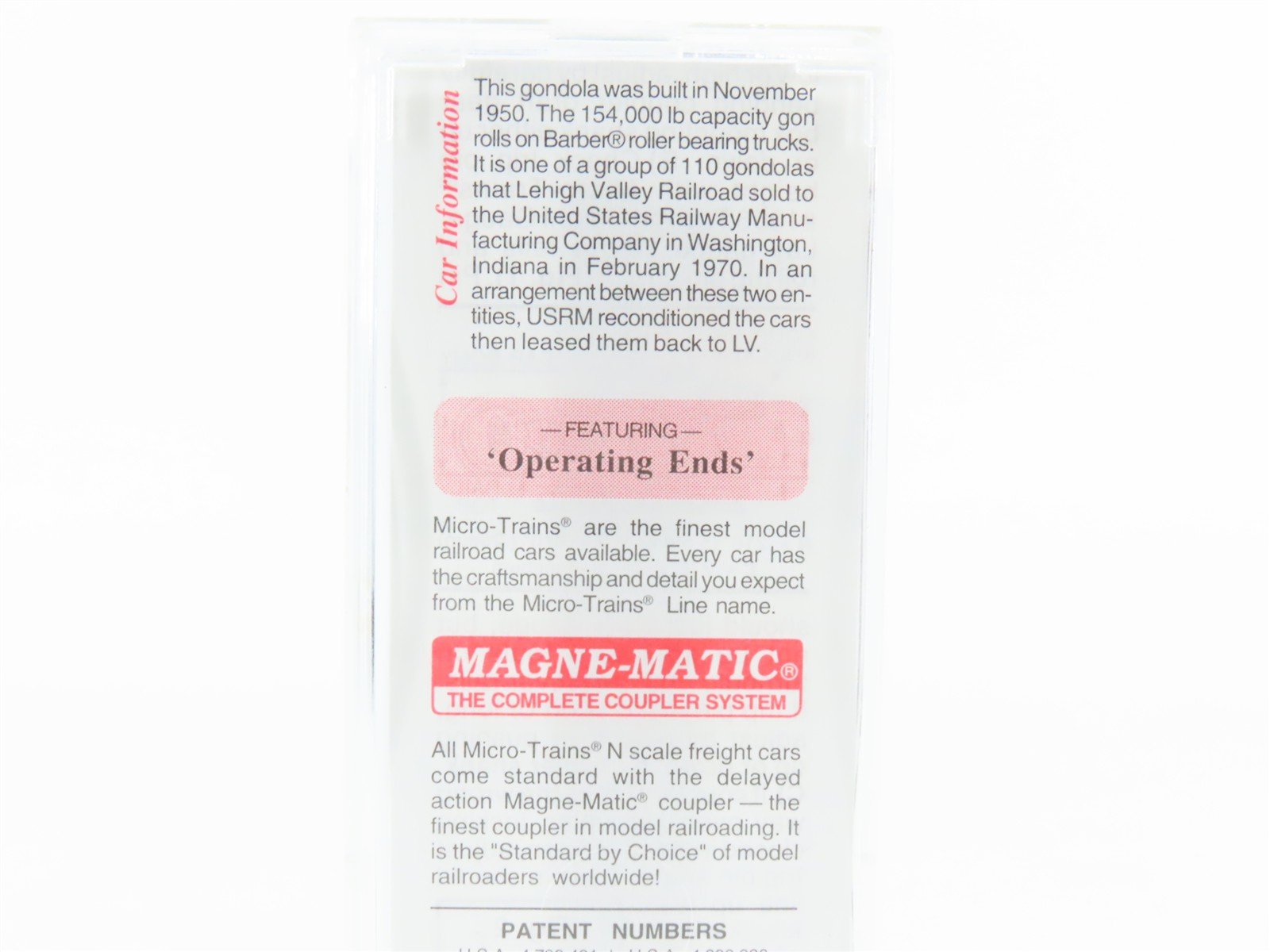 N Scale Micro-Trains MTL 46380 LV Lehigh Valley 50' Gondola Car #37048