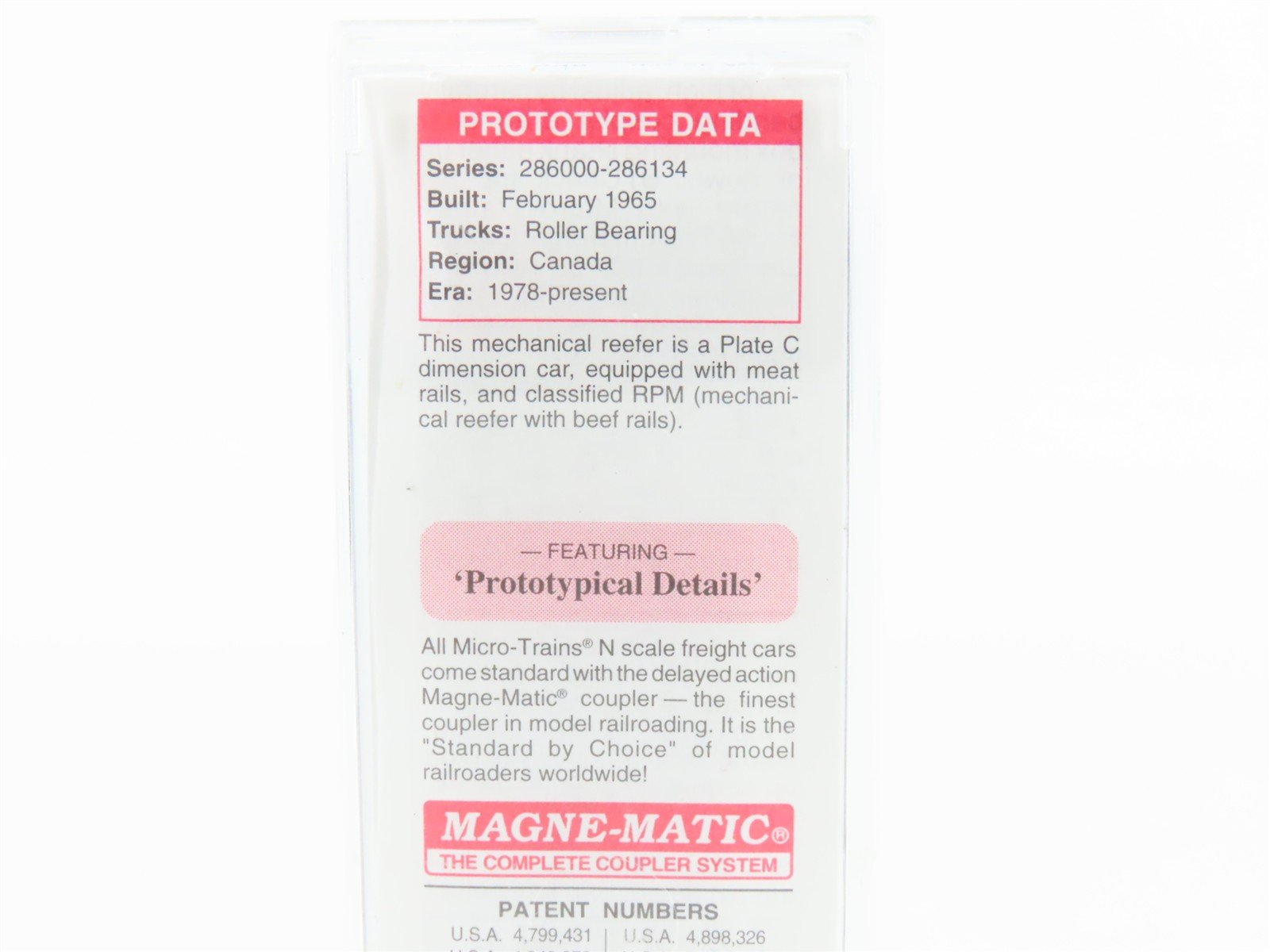 N Scale Micro-Trains MTL 06900030 CP Canadian Pacific 51' Mech Reefer #286120