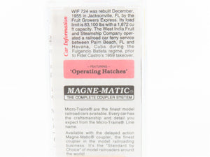 N Scale Micro-Trains MTL 49510 WIF West India Fruit 40' Woodside Reefer #724