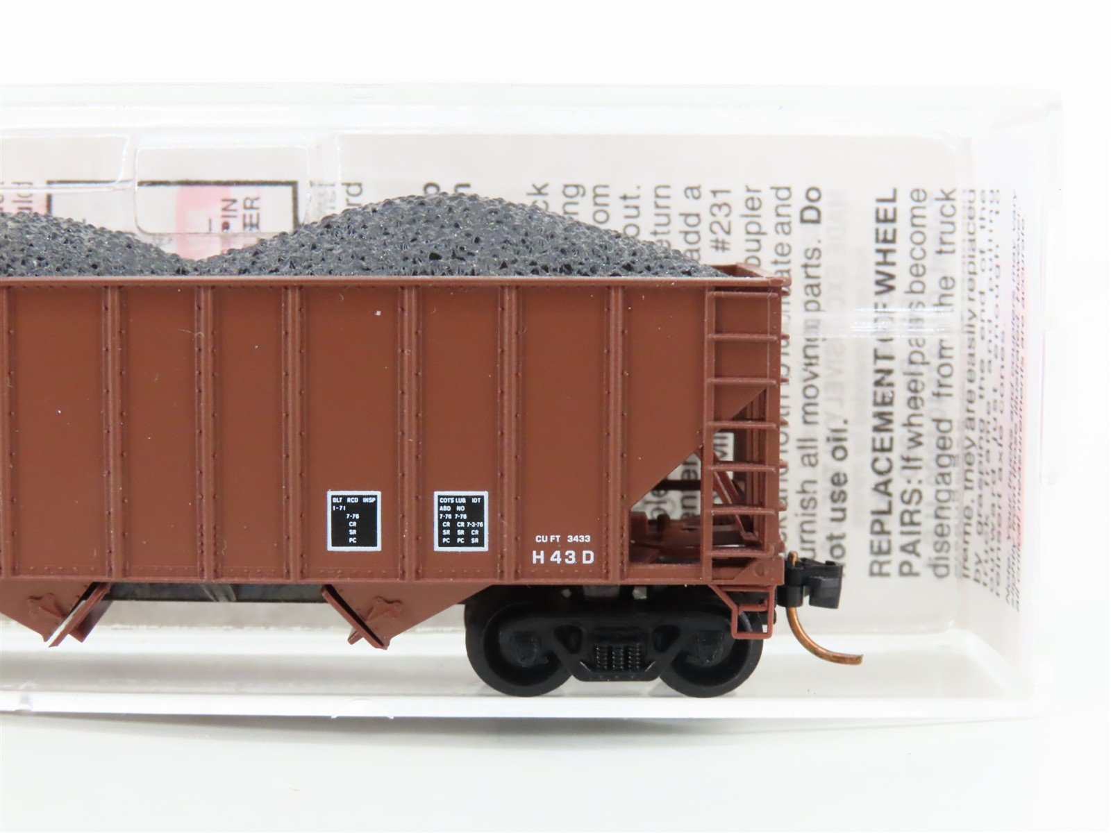 N Scale Micro-Trains MTL 108030 CR Conrail 100-Ton 3-Bay Hopper #480625 w/ Load
