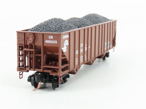 N Scale Micro-Trains MTL 108030 CR Conrail 100-Ton 3-Bay Hopper #480625 w/ Load