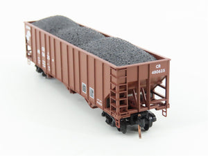 N Scale Micro-Trains MTL 108030 CR Conrail 100-Ton 3-Bay Hopper #480625 w/ Load