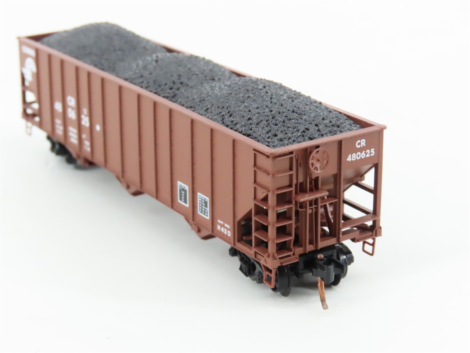 N Scale Micro-Trains MTL 108030 CR Conrail 100-Ton 3-Bay Hopper #480625 w/ Load