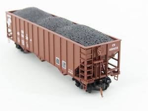 N Scale Micro-Trains MTL 108030 CR Conrail 100-Ton 3-Bay Hopper #480625 w/ Load