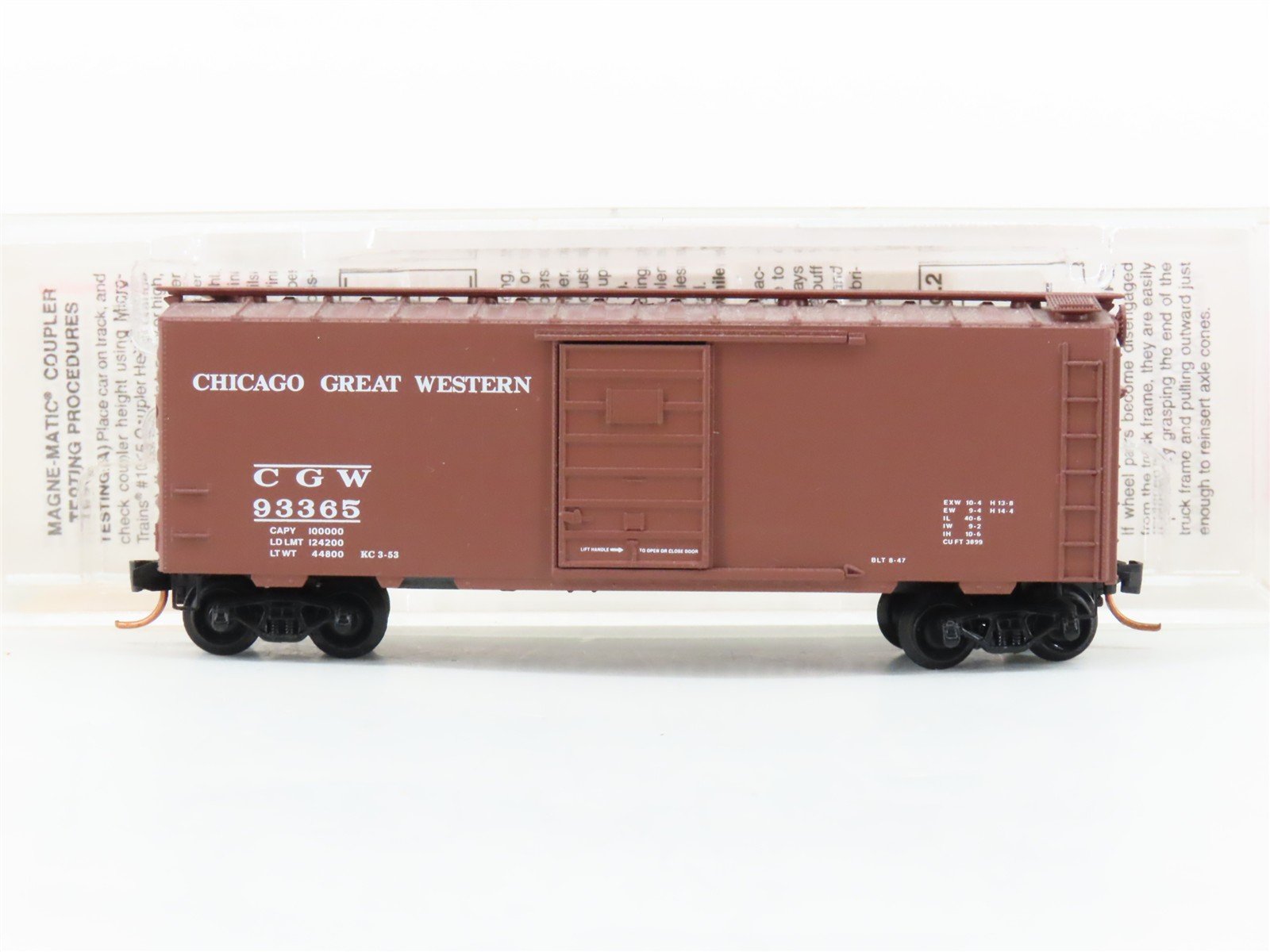 N Scale Micro-Trains MTL 20466 CGW Chicago Great Western 40' Boxcar #93365