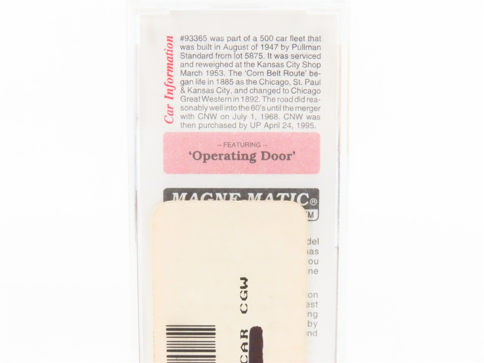 N Scale Micro-Trains MTL 20466 CGW Chicago Great Western 40' Boxcar #93365