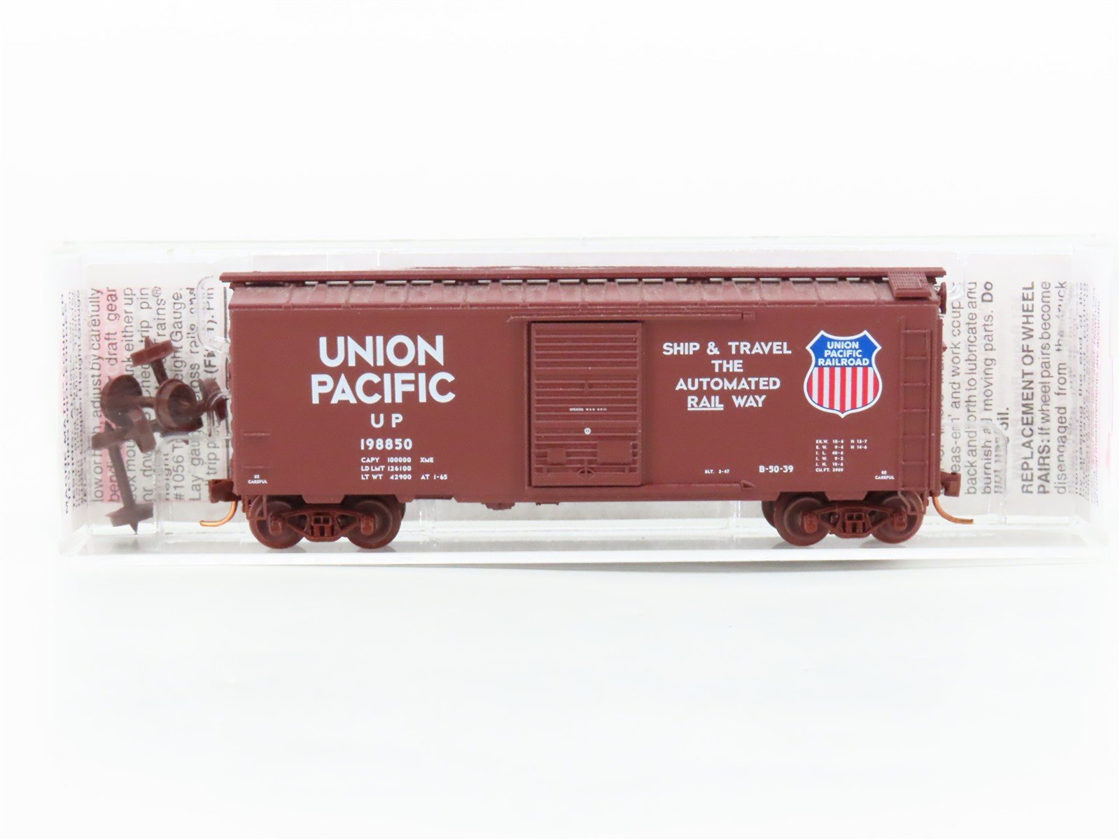 N Scale Micro-Trains MTL 02000710 UP Union Pacific 40' Boxcar #198850