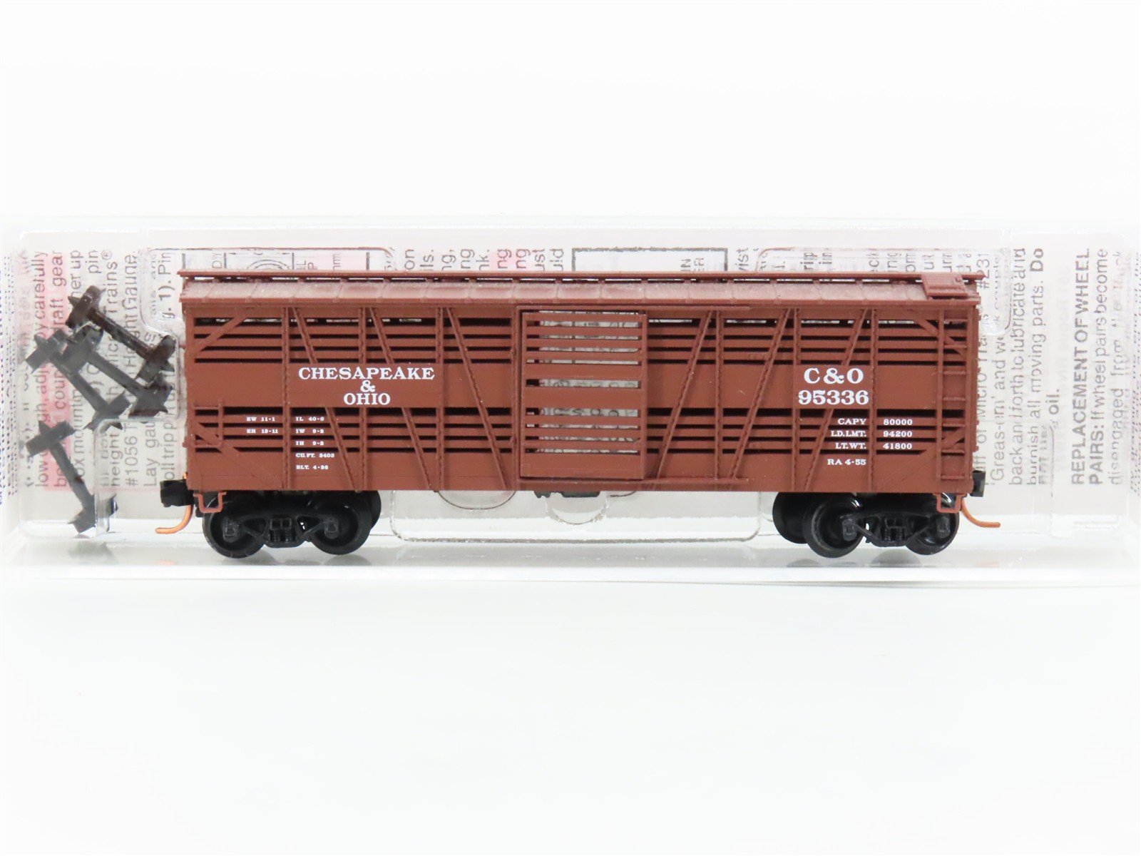 N Scale Micro-Trains MTL 35180 C&O Chesapeake & Ohio 40' Stock Car #95336