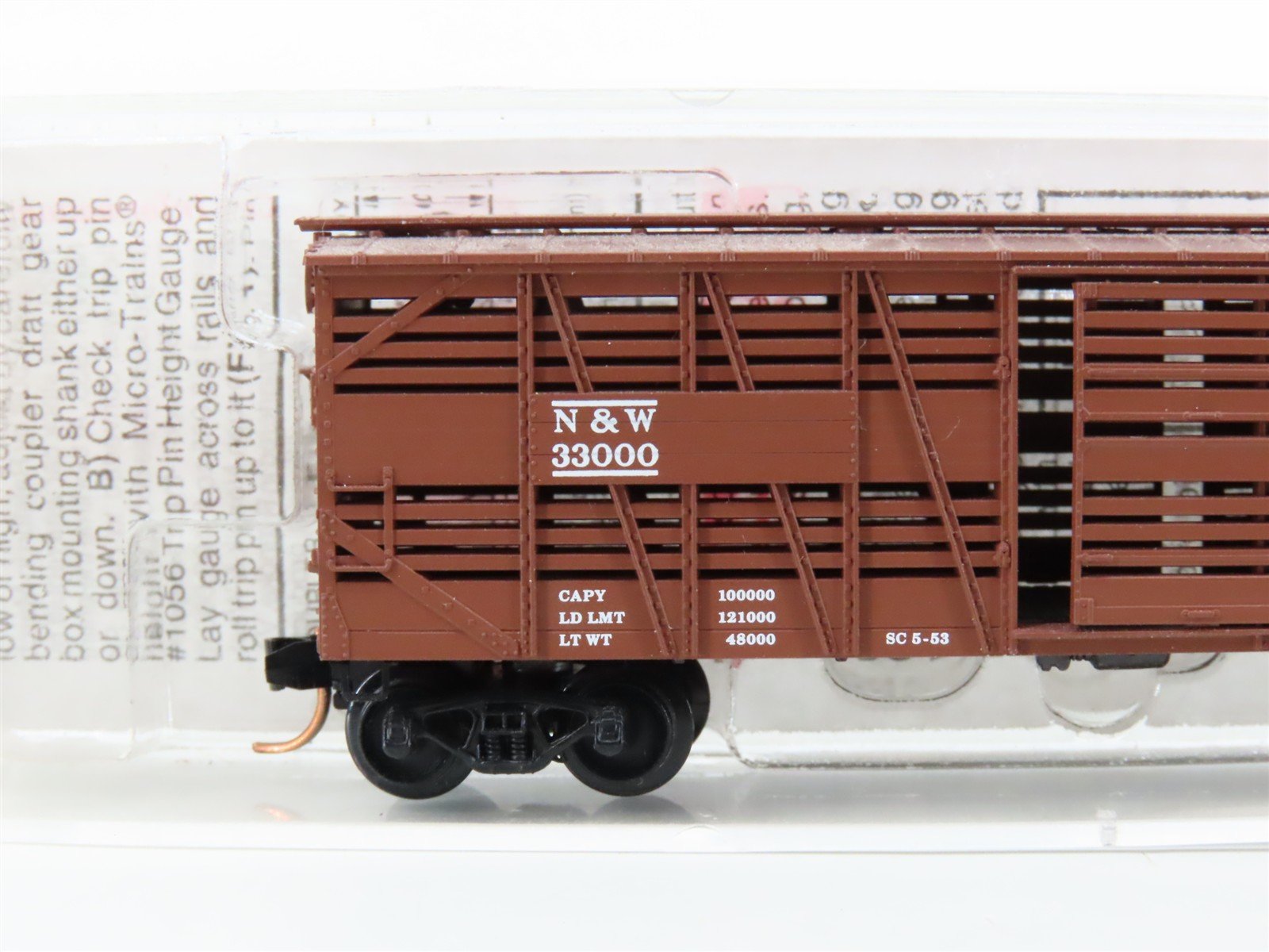 N Scale Micro-Trains MTL 35150 N&W Norfolk & Western 40' Stock Car #33000