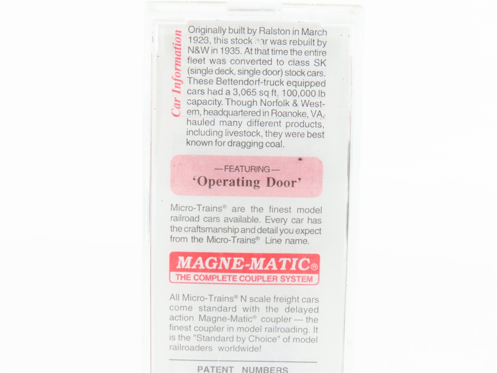 N Scale Micro-Trains MTL 35150 N&W Norfolk & Western 40' Stock Car #33000