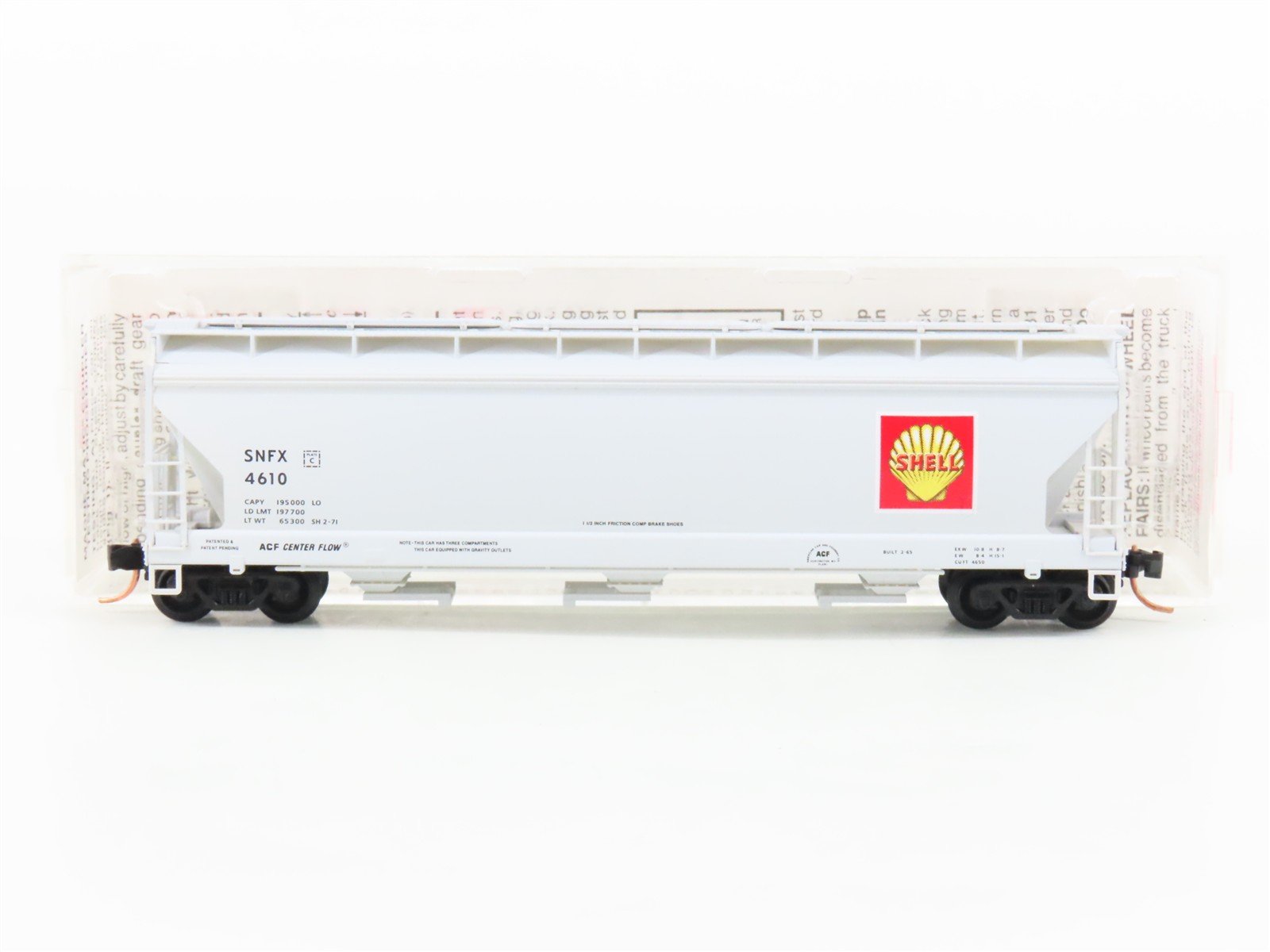 N Scale Micro-Trains MTL 94210 SHPX SNFX Shell Oil 3-Bay Covered Hopper #4610