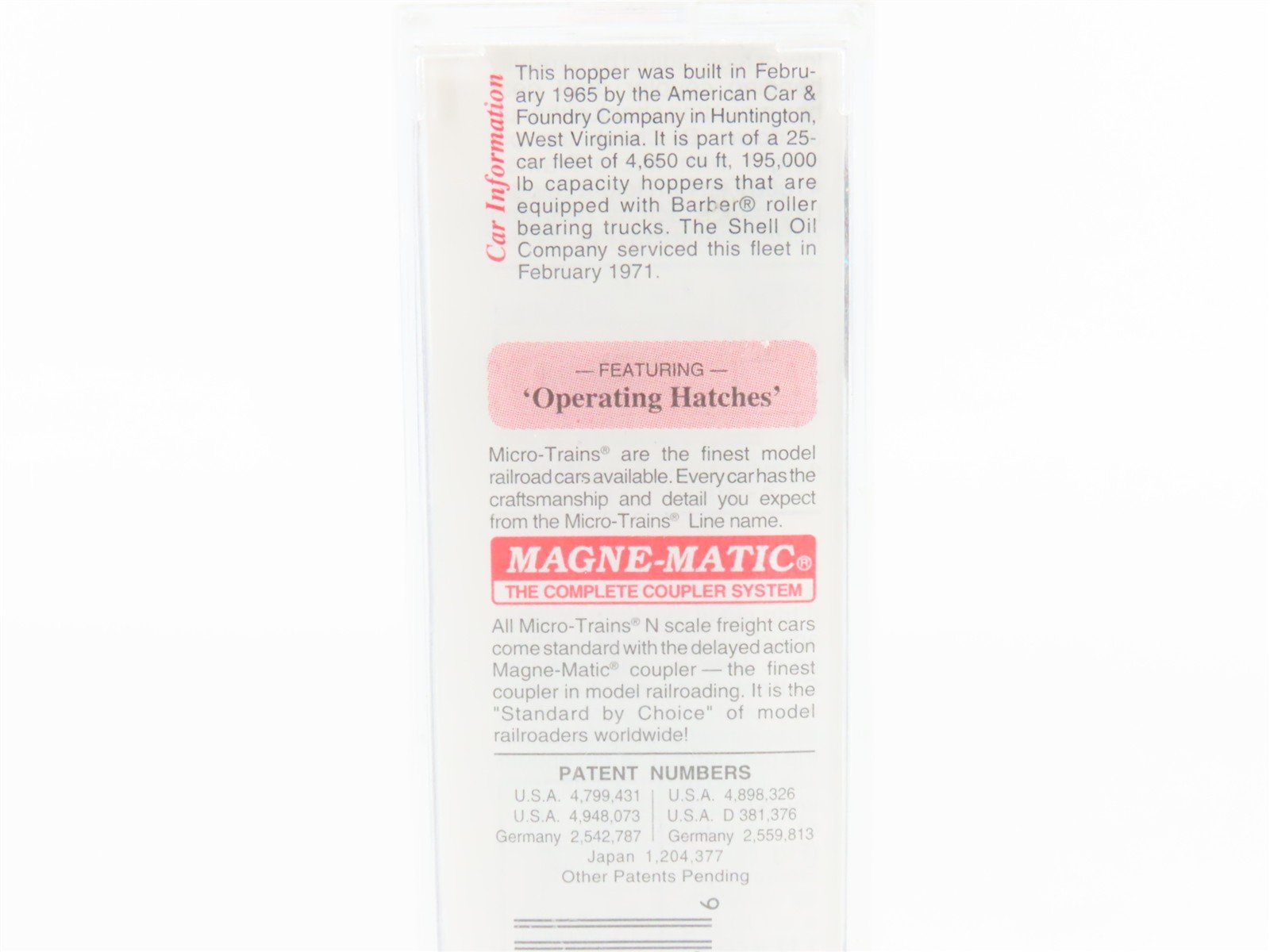 N Scale Micro-Trains MTL 94210 SHPX SNFX Shell Oil 3-Bay Covered Hopper #4610