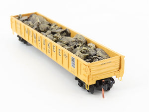 N Scale Micro-Trains MTL 48110.1 MILW Milwaukee Road 50' Gondola #81087 w/ Load