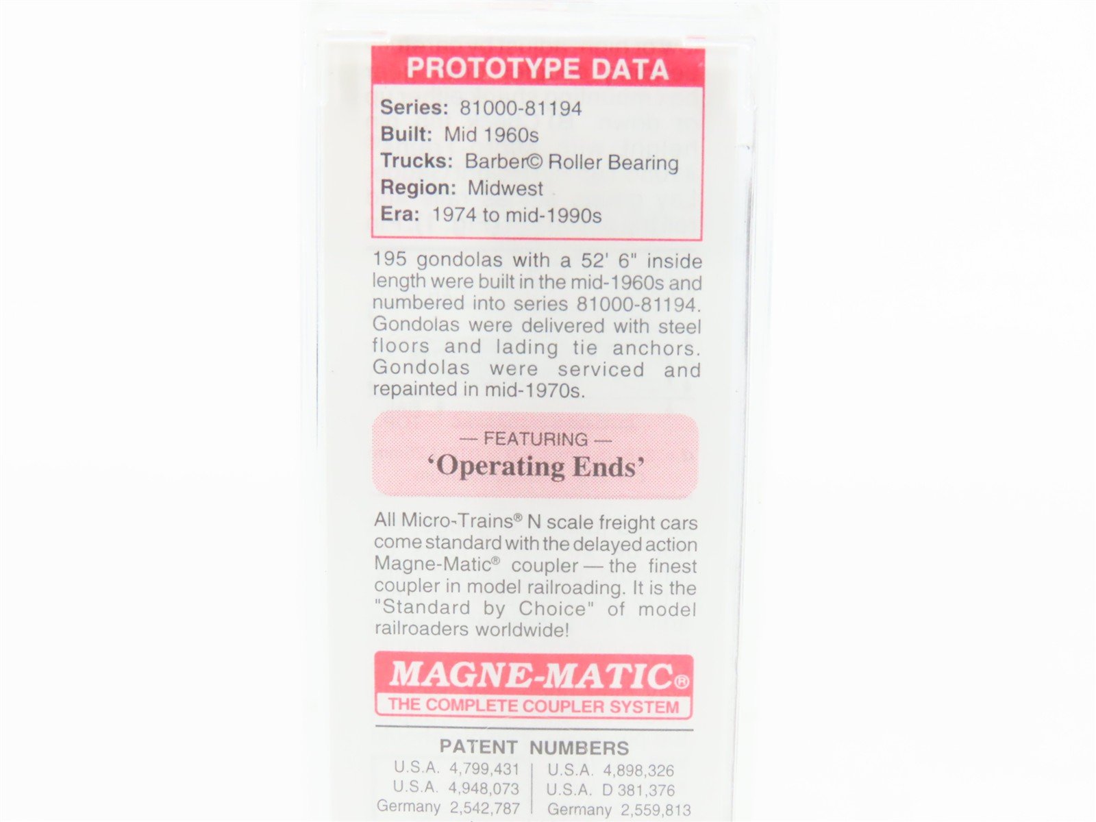 N Scale Micro-Trains MTL 48110.1 MILW Milwaukee Road 50' Gondola #81087 w/ Load