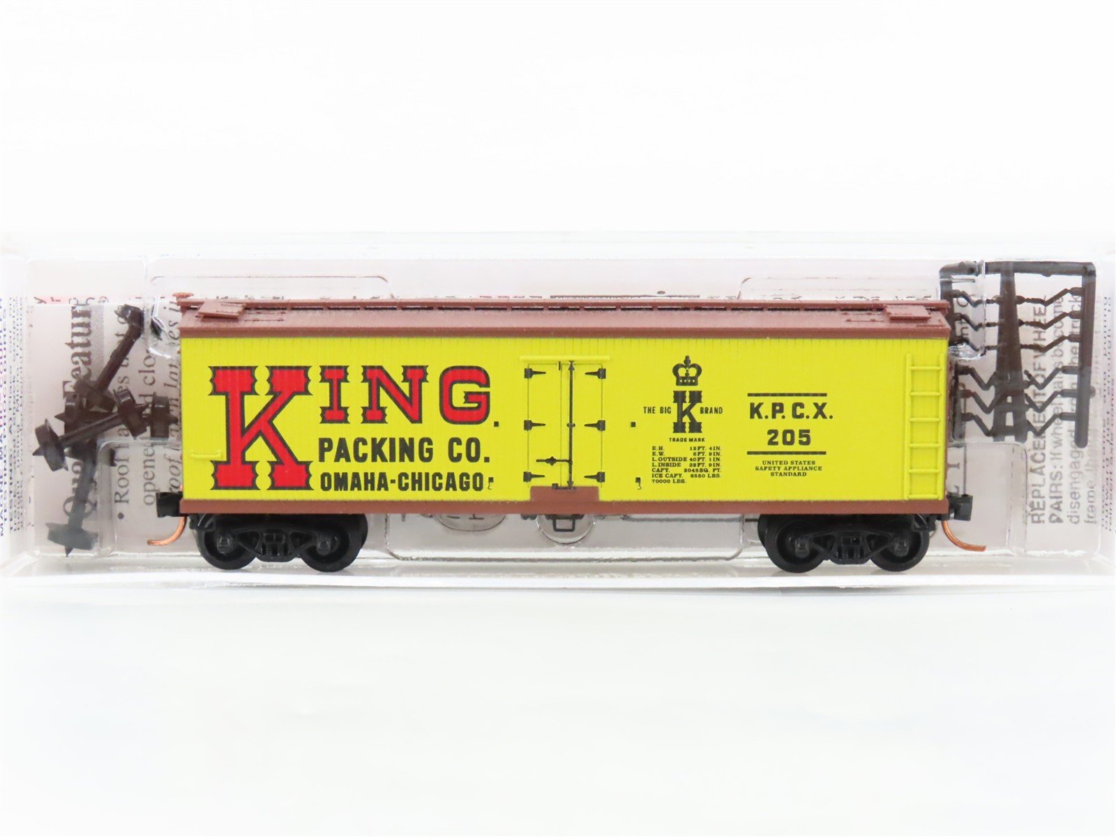 N Scale Micro-Trains MTL 49120 KPCX King Packing 40' Woodside Reefer #205