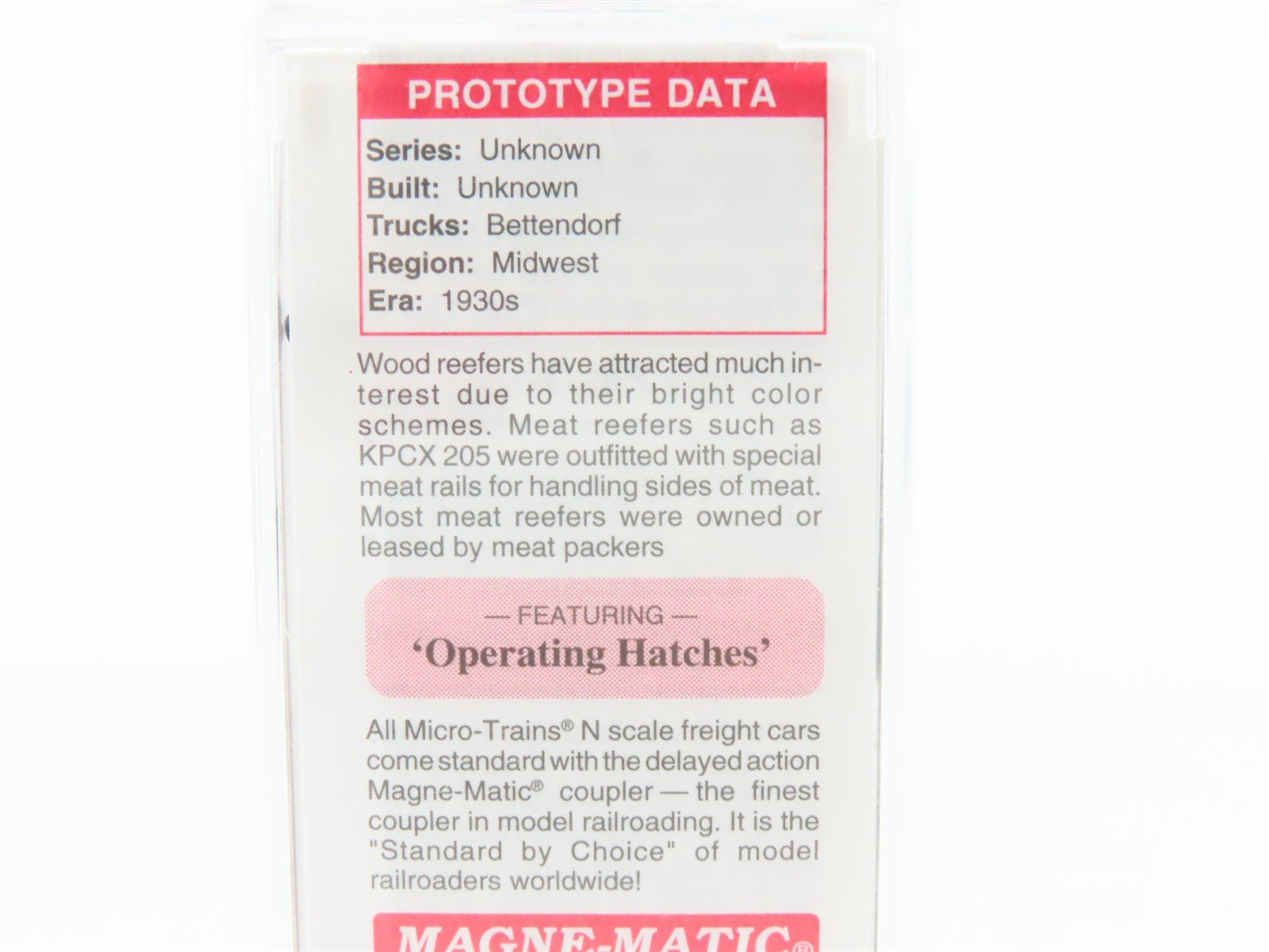 N Scale Micro-Trains MTL 49120 KPCX King Packing 40' Woodside Reefer #205