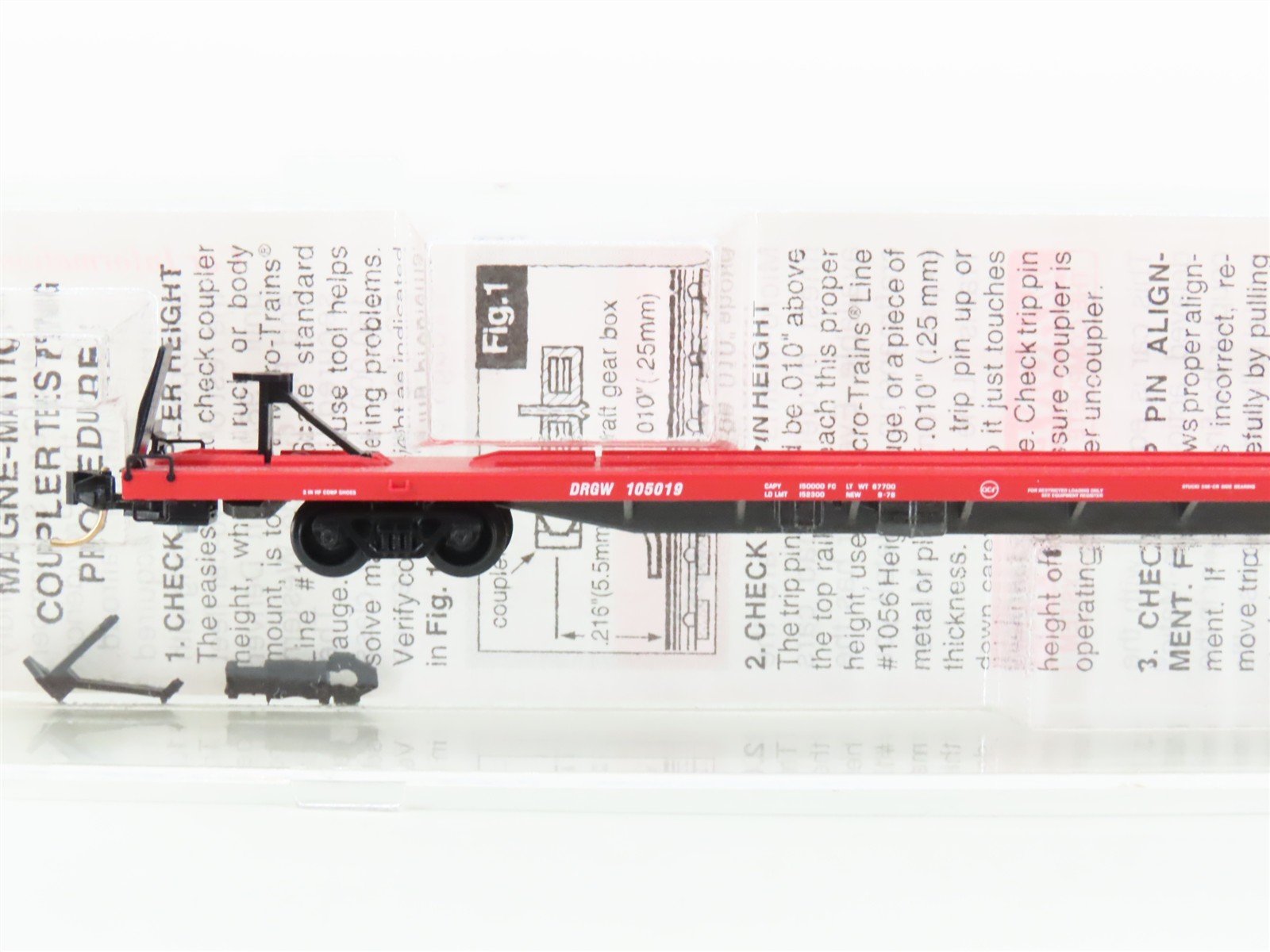 N Scale Micro-Trains MTL 71530 DRGW Rio Grande 89' TOFC Flatcar #105019