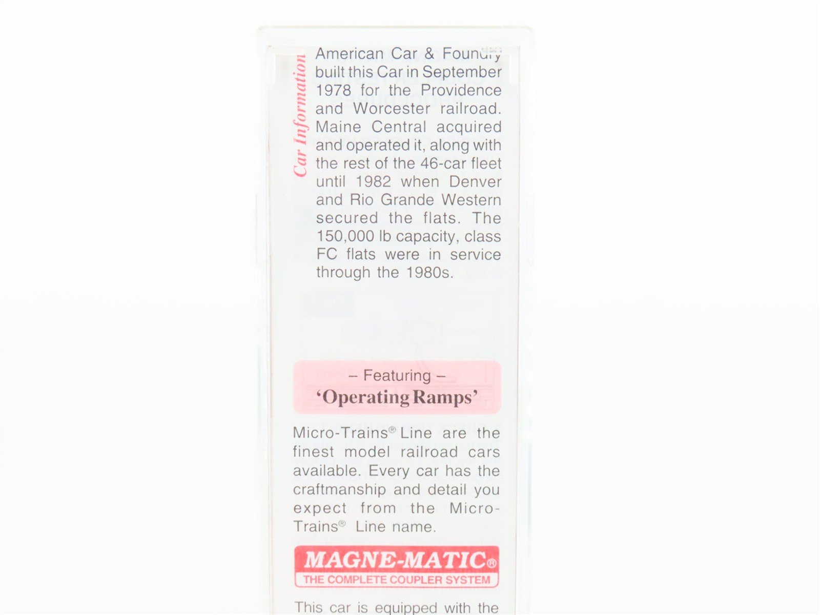 N Scale Micro-Trains MTL 71530 DRGW Rio Grande 89' TOFC Flatcar #105019