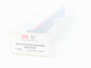 N Scale Micro-Trains MTL 71530 DRGW Rio Grande 89' TOFC Flatcar #105019