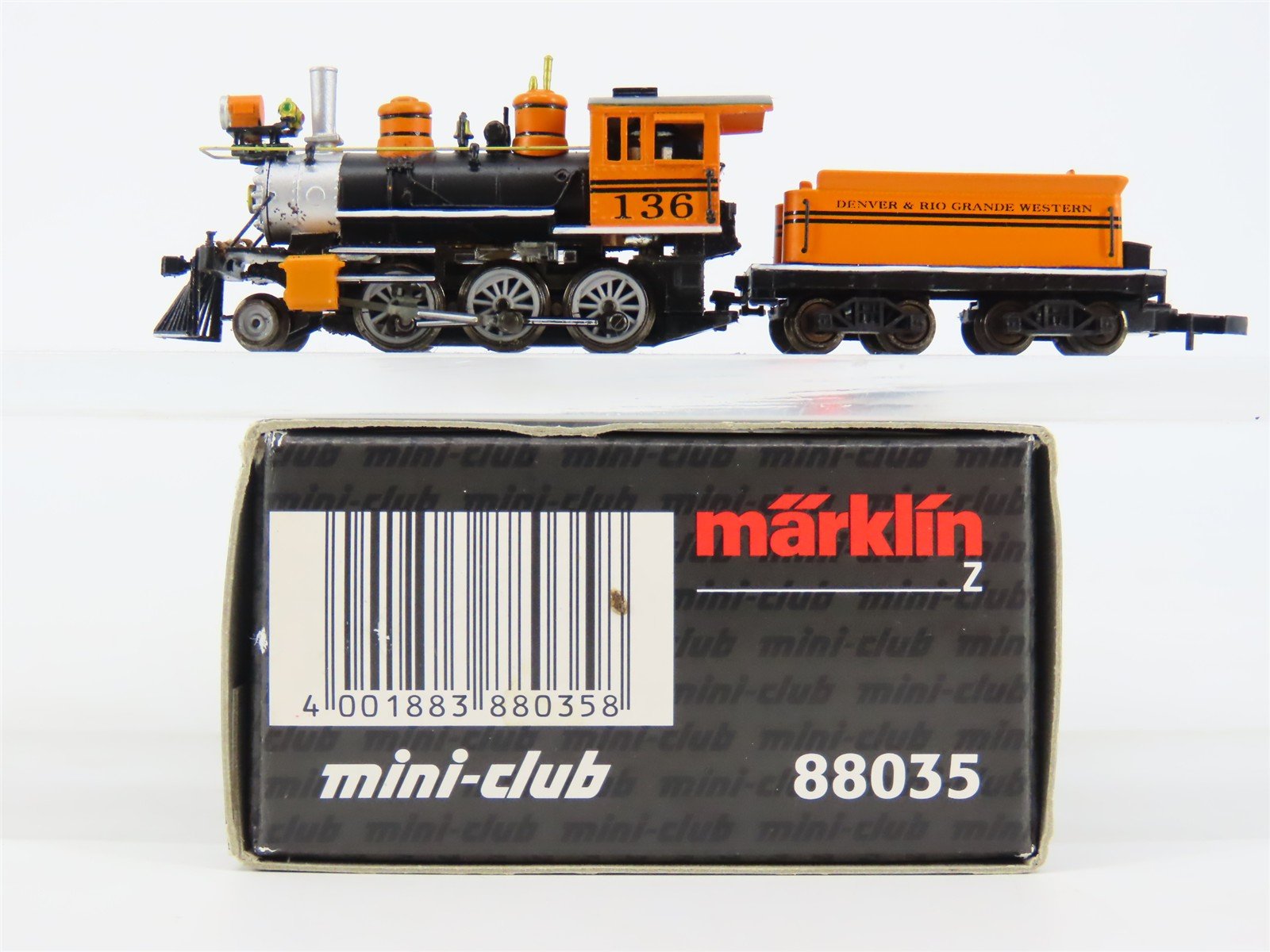 Z Scale Marklin 88035 DRGW Rio Grande 2-6-0 Steam Locomotive #136