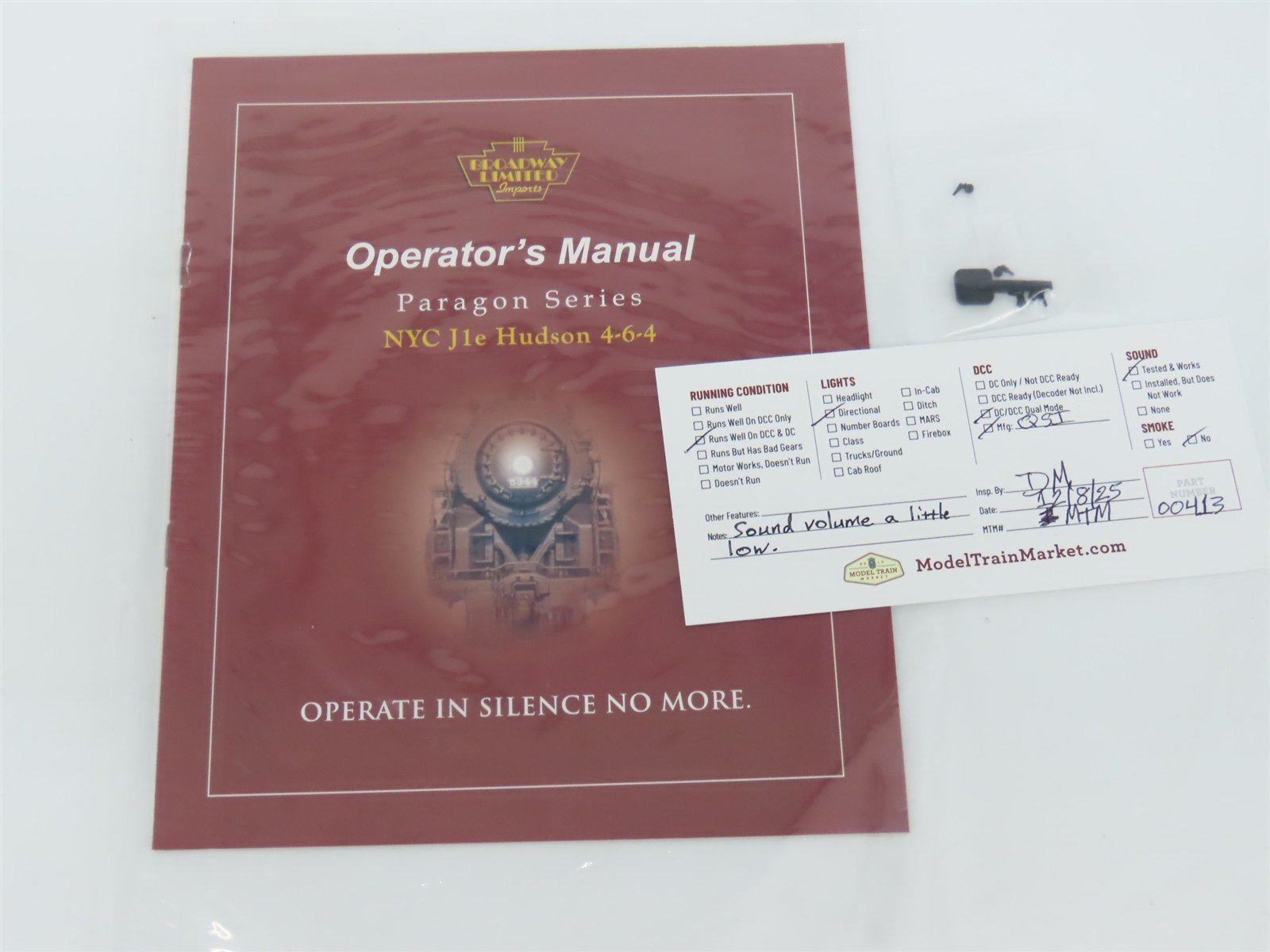 HO Broadway Limited BLI 022 NYC 4-6-4 J1e Hudson Steam #5334 w/ DCC & Sound