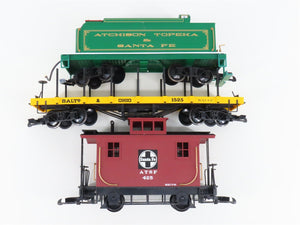 G Scale Bachmann 90-0100 ATSF 4-6-0 Battery Powered Steam Freight Train Set