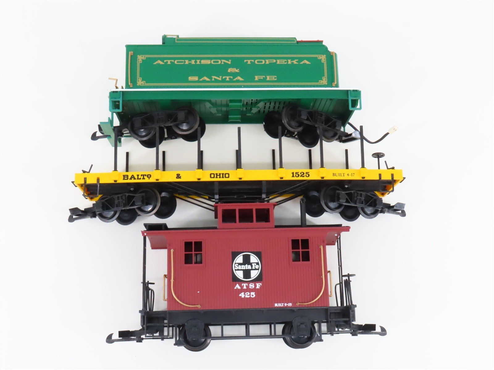 G Scale Bachmann 90-0100 ATSF 4-6-0 Battery Powered Steam Freight Train Set