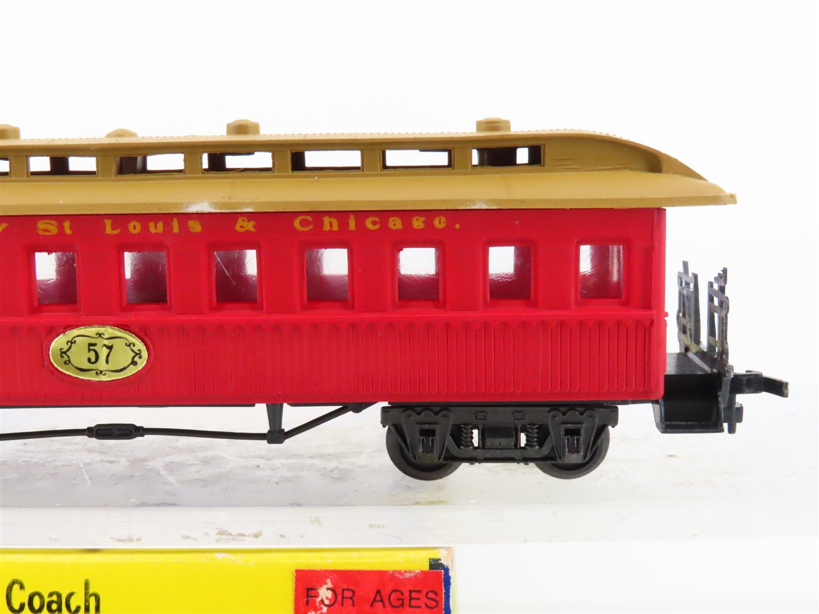 HO Scale AHM 6237 KC&StL Railway Oldtime Coach Passenger Car