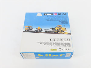 HO Scale Kibri Kit 16102 BULLOK Diesel Rail Tractor w/ Flat Car - Unpowered