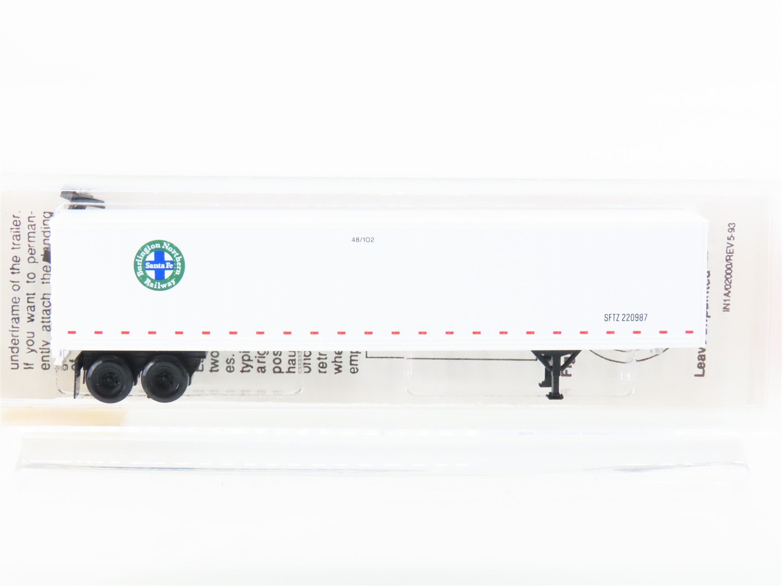 N Micro-Trains MTL 68060 SFTZ BNSF Burlington Northern Santa Fe Trailer #220987