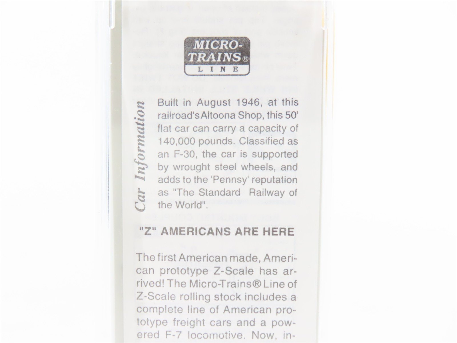 Z Scale Micro-Trains MTL 14504-2 PRR Pennsylvania Railroad 50' Flat Car #470170