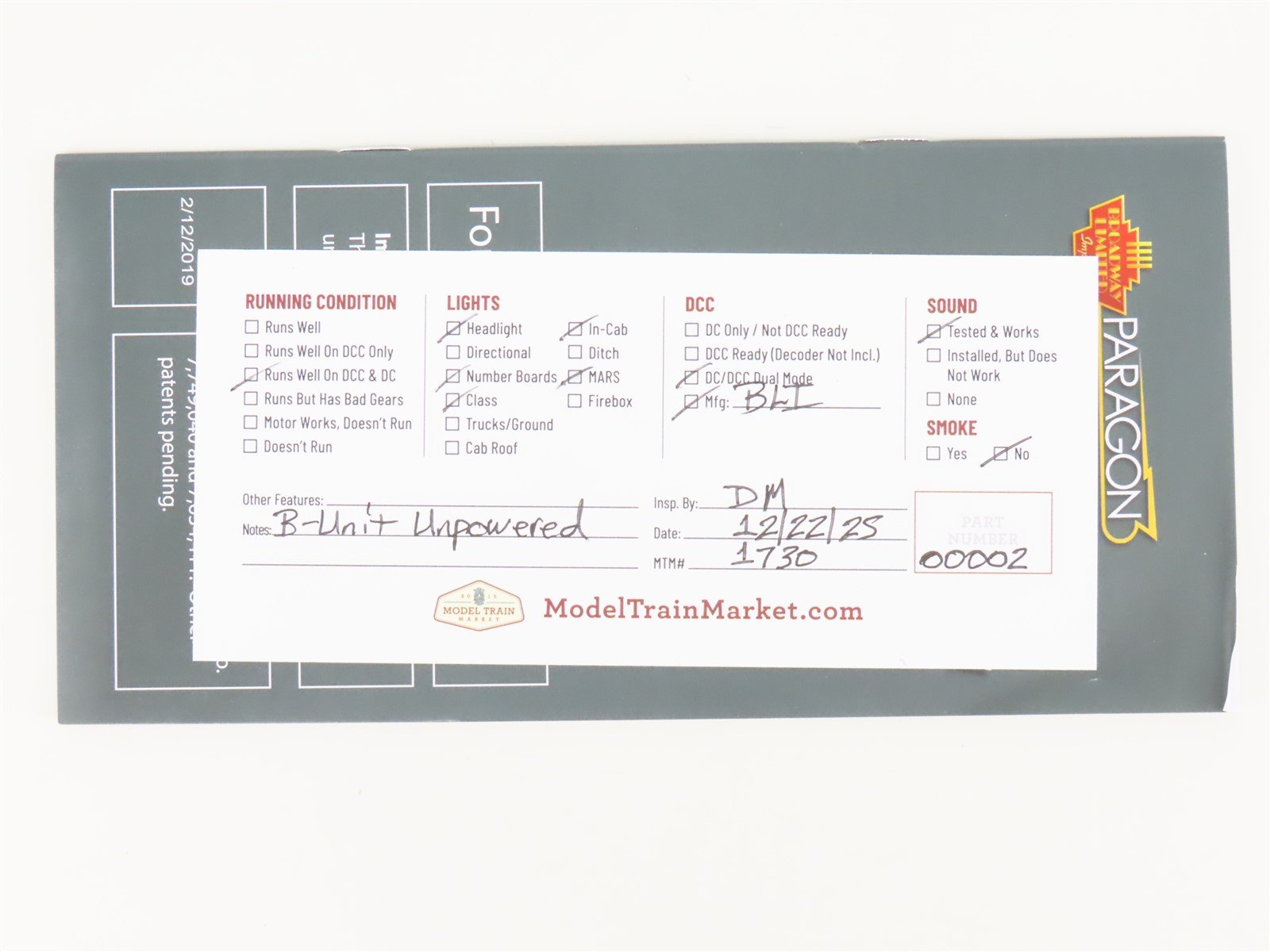 HO Broadway Limited BLI 4825 UP Union Pacific EMD F3A/B Diesel #905 - Paragon3