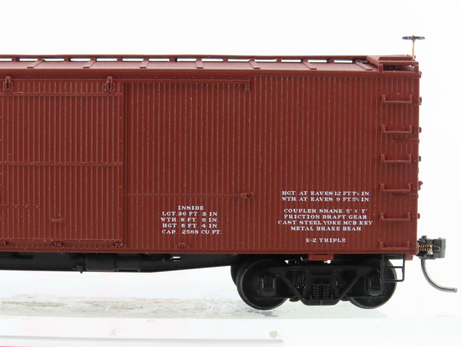 HO Scale Accurail 13061 B&A Boston & Albany 36' Wood Box Car #39608 - Upgraded