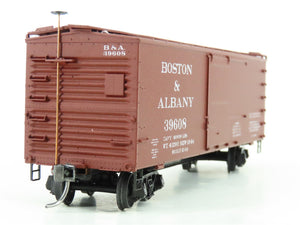 HO Scale Accurail 13061 B&A Boston & Albany 36' Wood Box Car #39608 - Upgraded