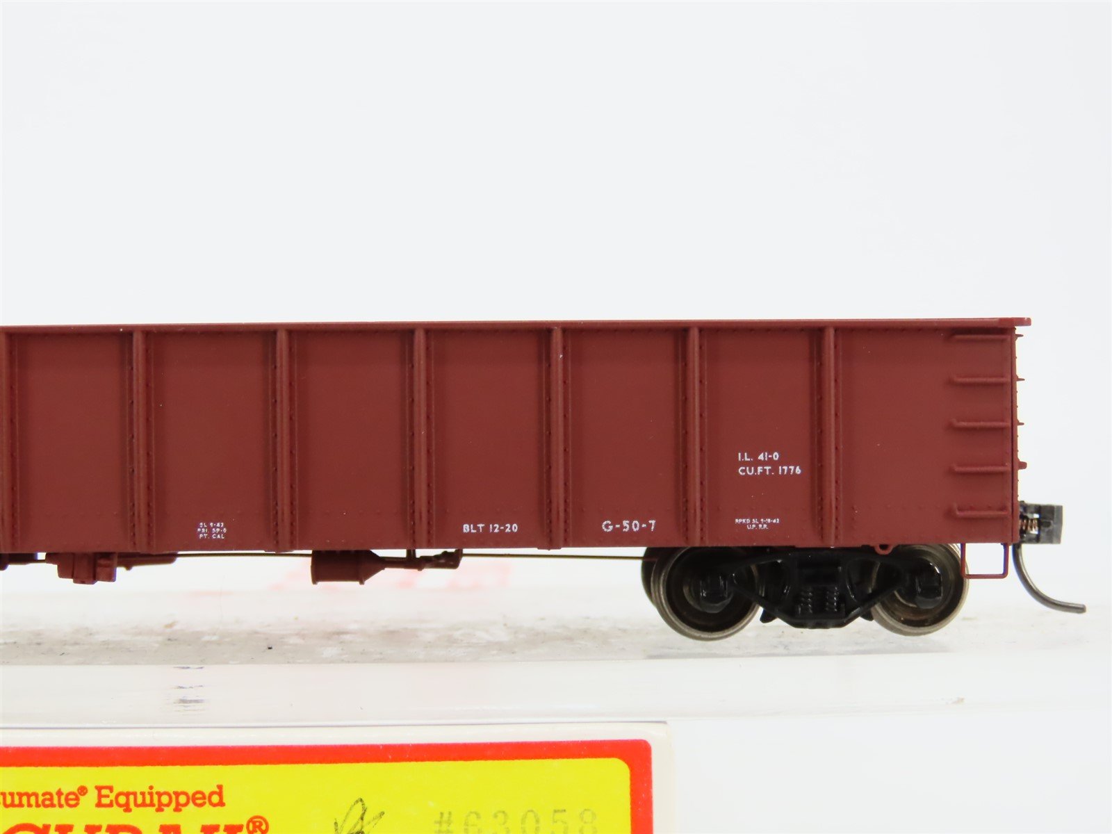 HO Scale Accurail 3742 UP Union Pacific AAR 41' Steel Gondola #63058 - Upgraded