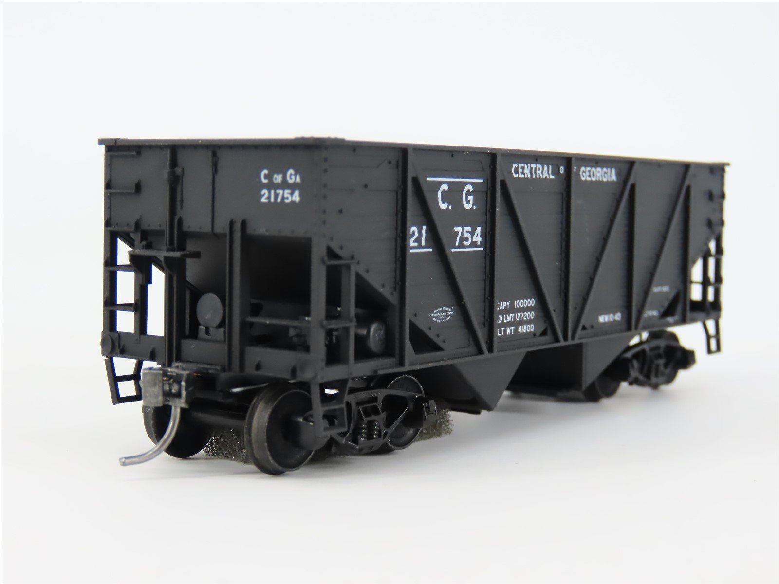 HO Accurail 2722 CG Central of Georgia 2-Bay Wood-Side Hopper #21754 - Upgraded