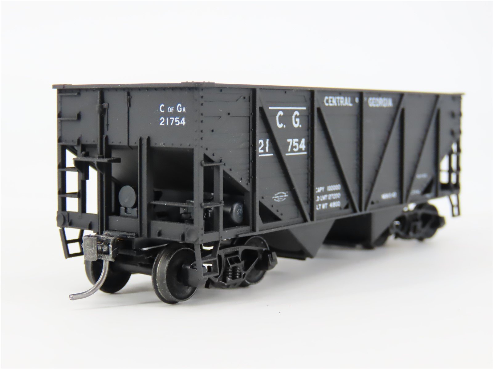 HO Accurail 2722 CG Central of Georgia 2-Bay Wood-Side Hopper #21754 - Upgraded