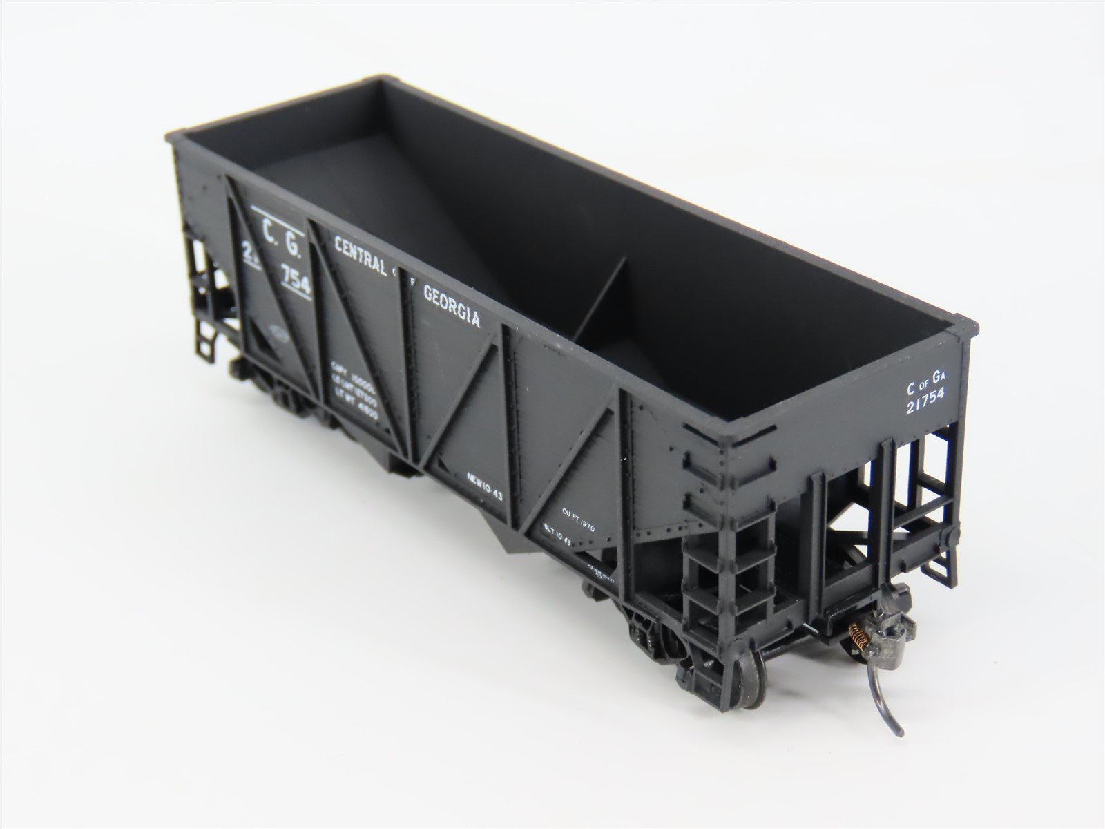 HO Accurail 2722 CG Central of Georgia 2-Bay Wood-Side Hopper #21754 - Upgraded