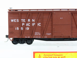 HO Scale Accurail 4117 WP Western Pacific 40' Wood Box Car #15519 - Upgraded