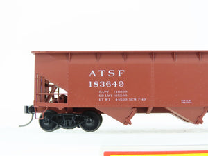 HO Scale Accurail 7501.1 ATSF Santa Fe 3-Bay Offset Hopper #183649 - Upgraded
